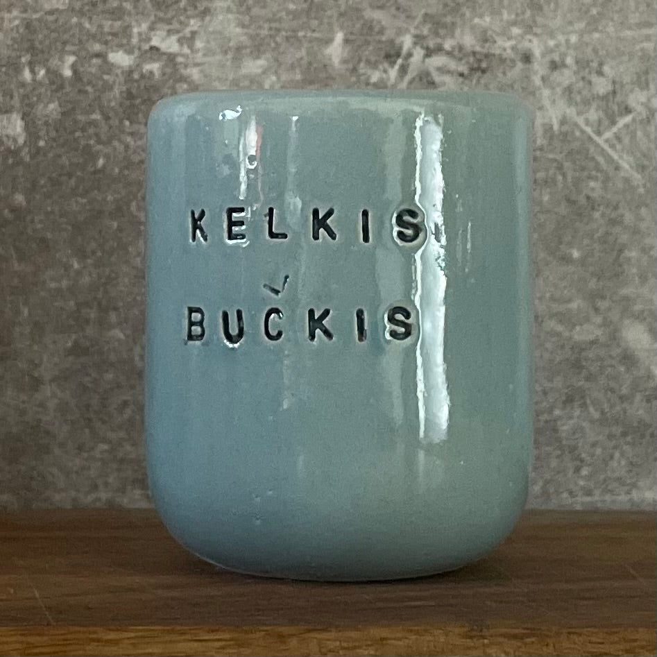 Blue mug KELKIS BUČKIS 150 ml