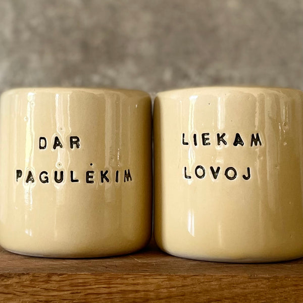 Meilių puodelių rinkinys porai