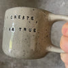 Ceramic mug with quote by Rilke