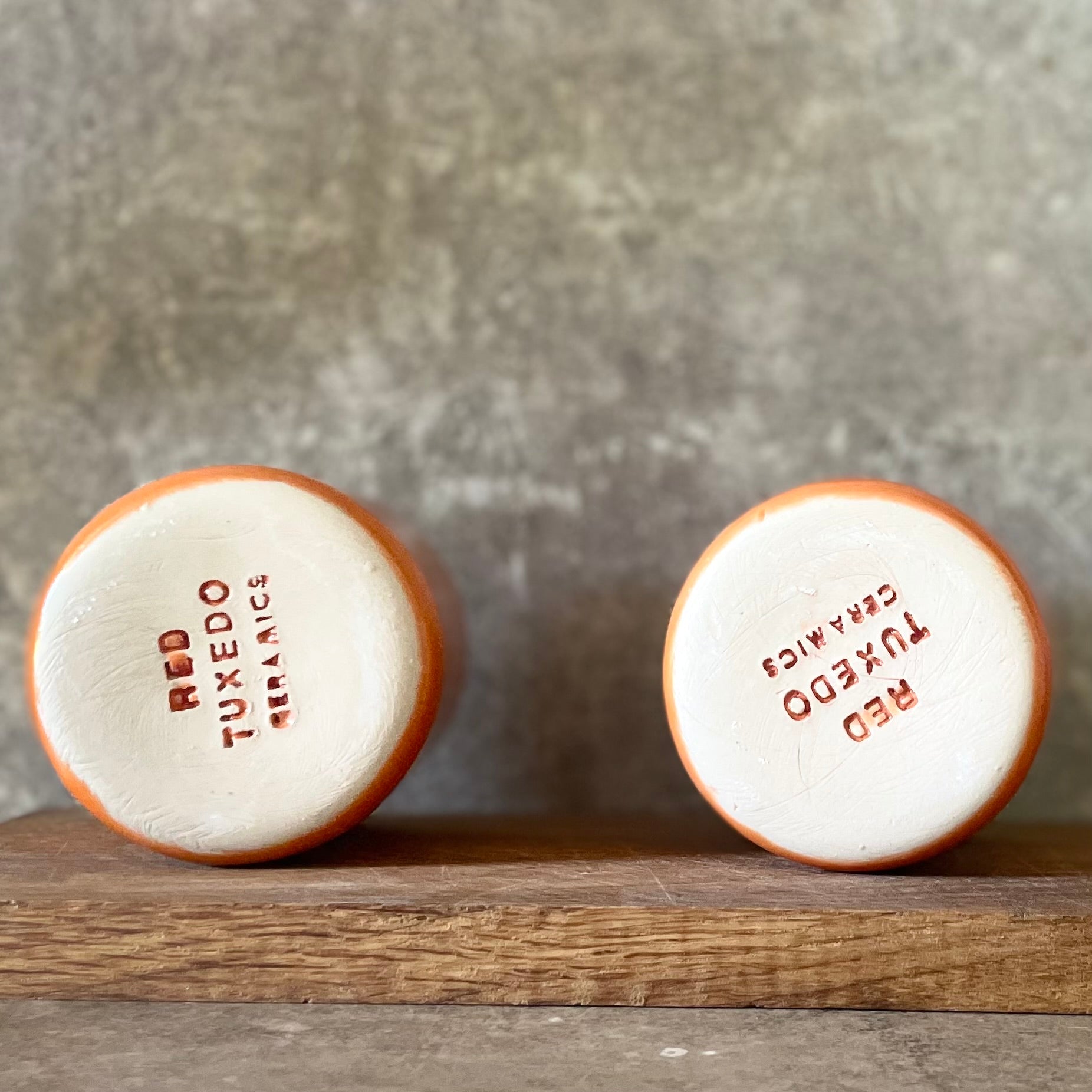 Lovely bright orange mugs with Italian love words