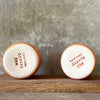 Lovely bright orange mugs with Italian love words