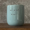 Small blue affirmation mug AŠ RAMI