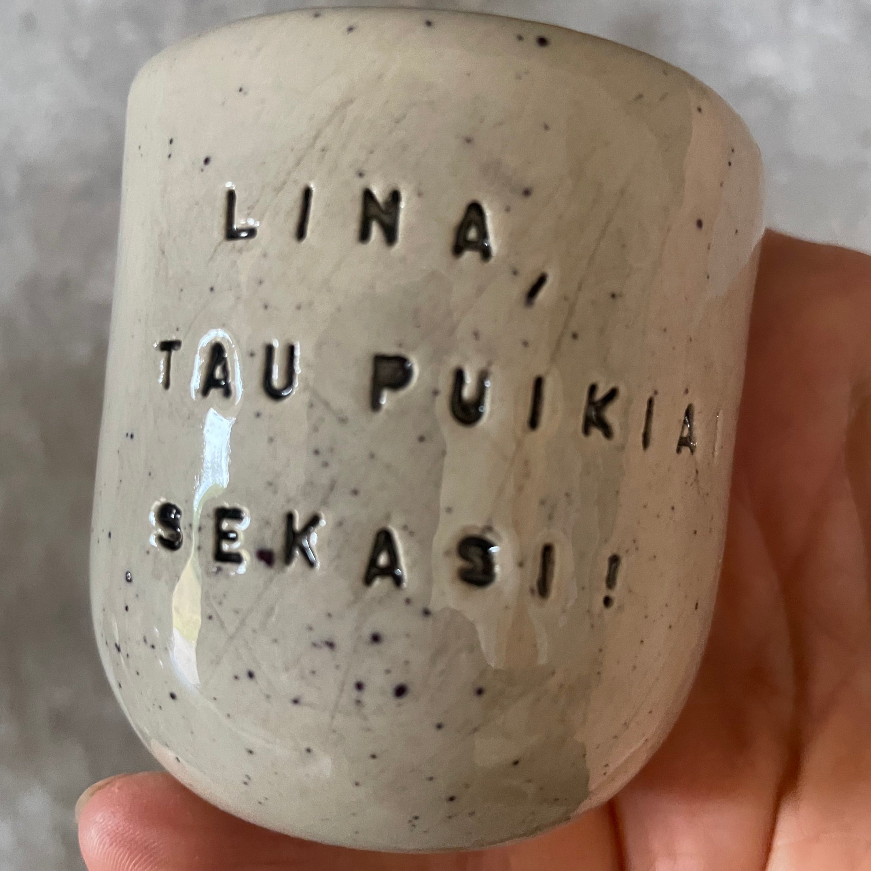 Mažytis puodelis Linai