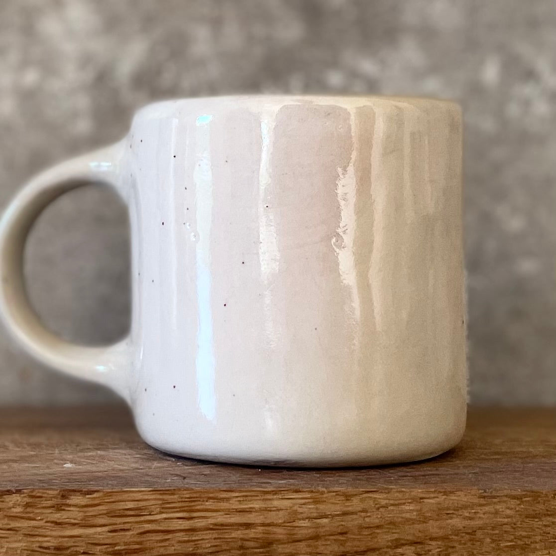 Pale mug with words of gratitude