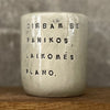 Speckled tumbler mug with saying about work