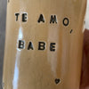 Yellow mug with saying in Spanish