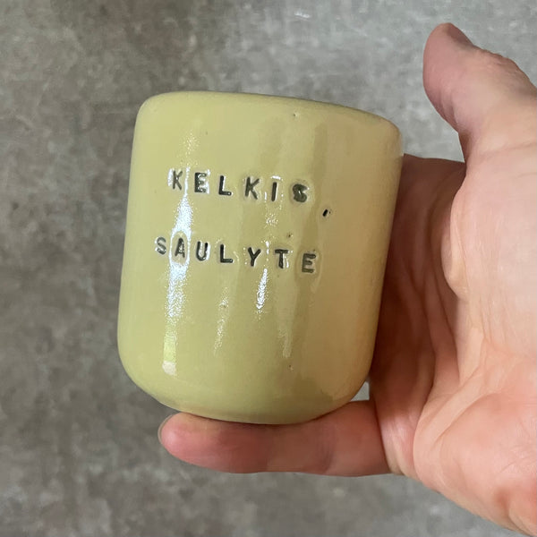 Puodelis "Kelkis, saulyte"