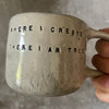 Ceramic mug with quote by Rilke