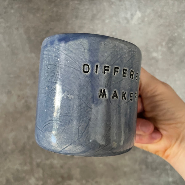 Blue mug DIFFERENCE MAKER
