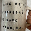 Gray mug with lovely saying