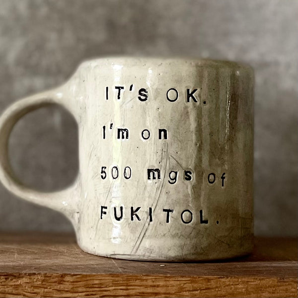 Sarcastic mug about inner peace