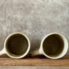 A pair of big ceramic mugs for work and home