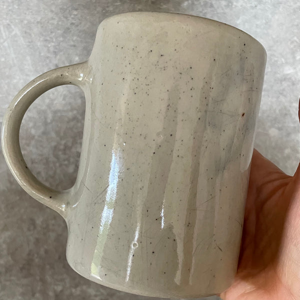 Big speckled mug with love saying