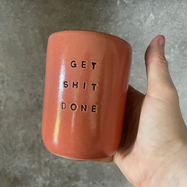 Big red coffee mug GET SHIT DONE