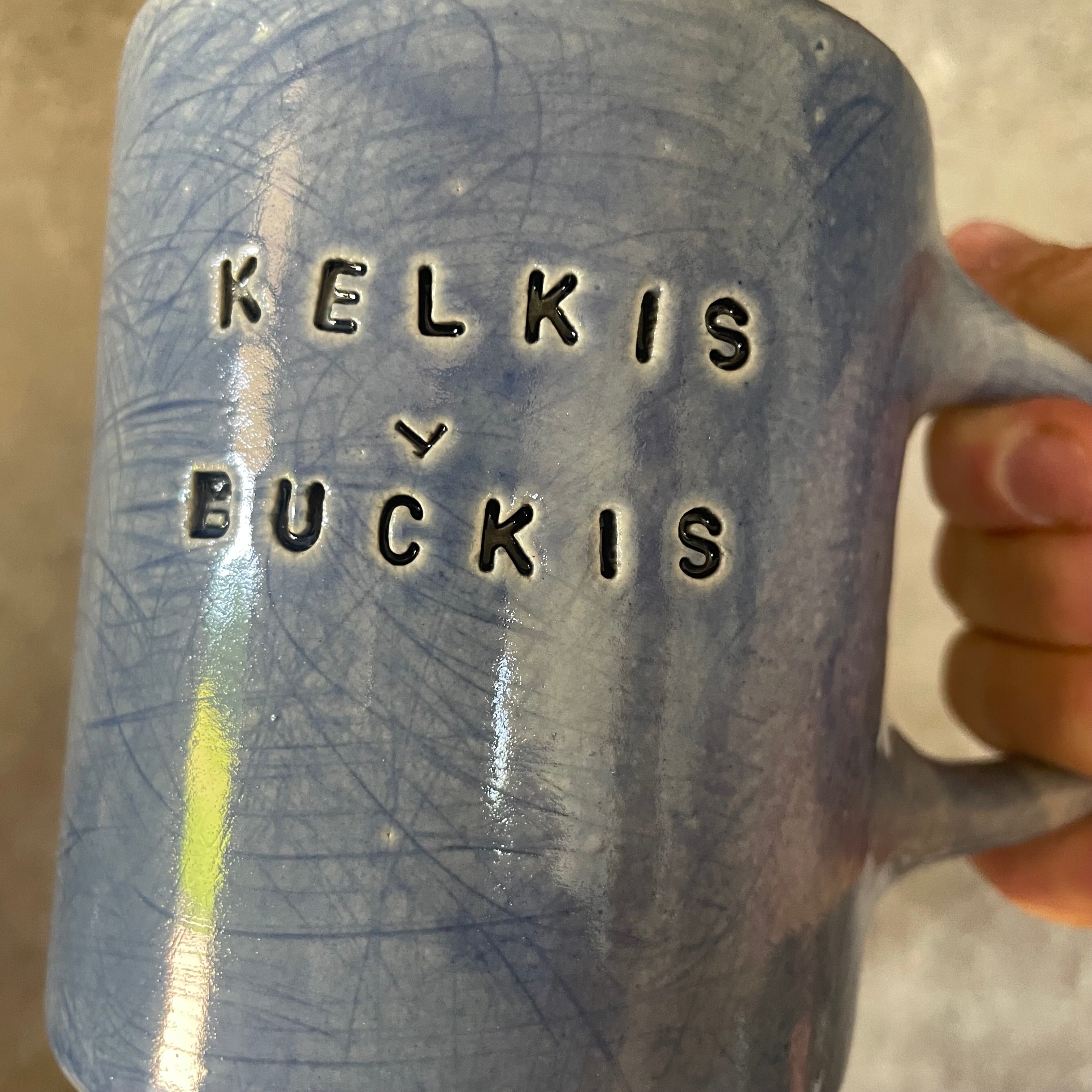 Blue mug KELKIS BUČKIS