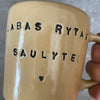 Geltonas puodelis LABAS RYTAS