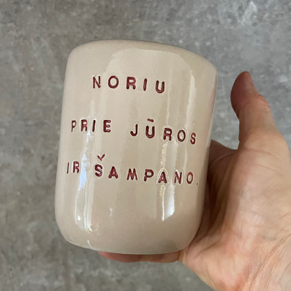 Pink mug NORIU ŠAMPANO