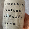 Two big ceramic tumbler mugs without handle about work