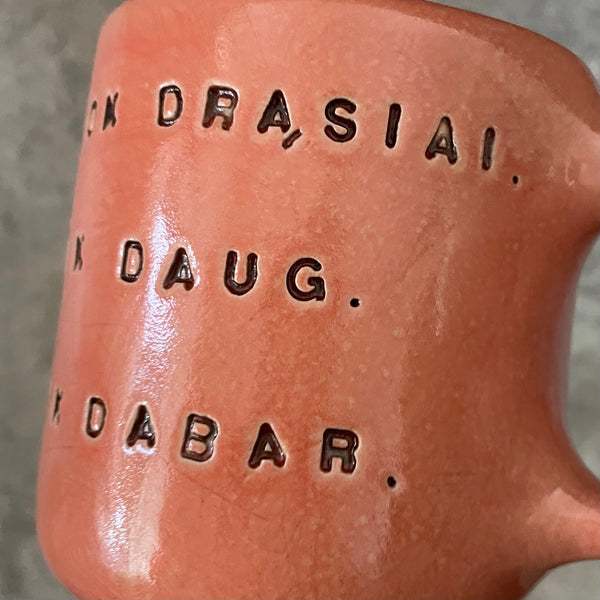 Red inspirational mug