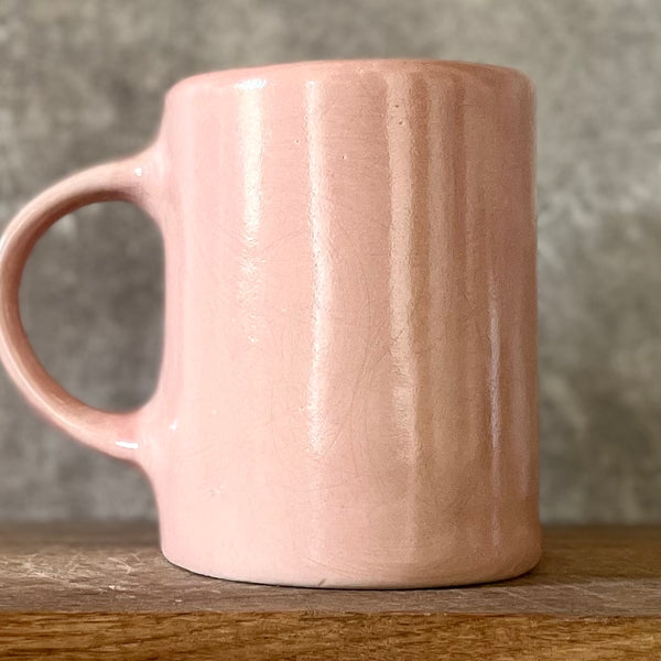 Pink mug with funny phrase in Lithuanian