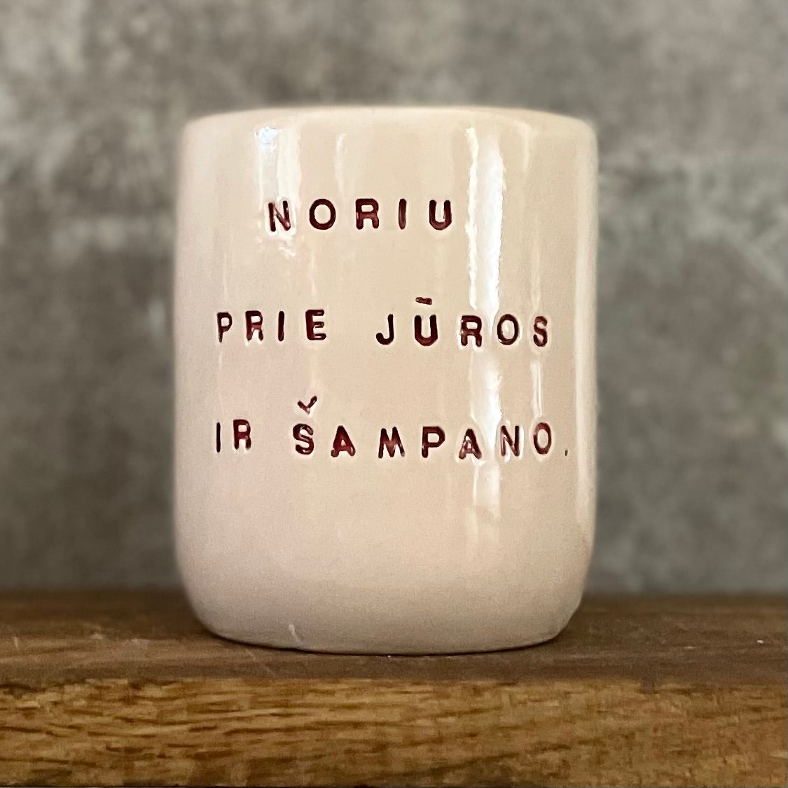 Pink mug NORIU ŠAMPANO