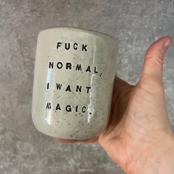 Off-white mug with funny saying
