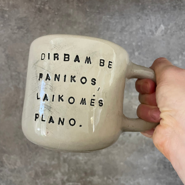 Ultra jumbo mug with words about work