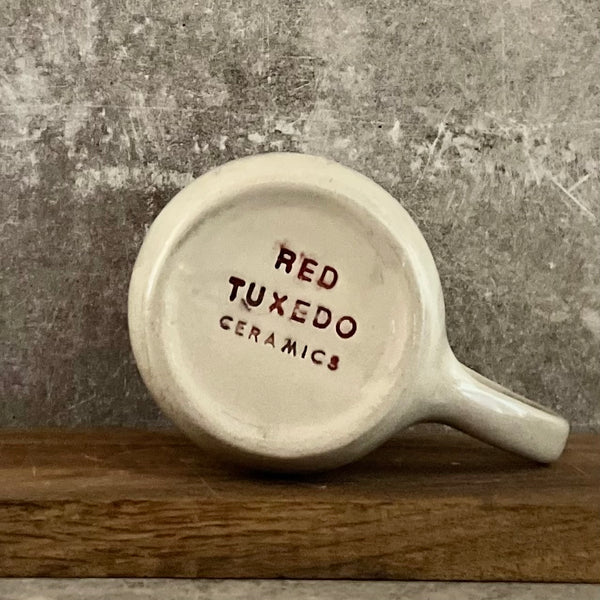 White big ceramic mug with words about work