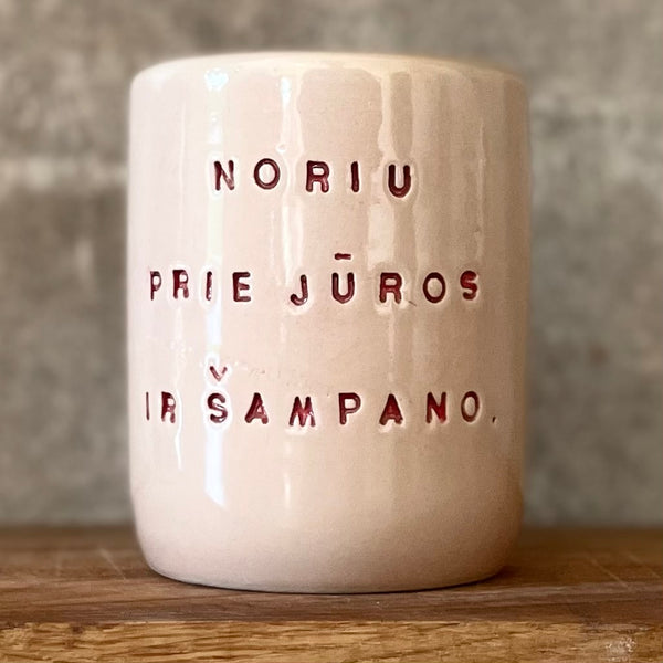 Pink mug NORIU ŠAMPANO