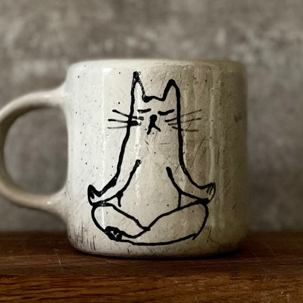 Ceramic mug INNER PEACE with cat