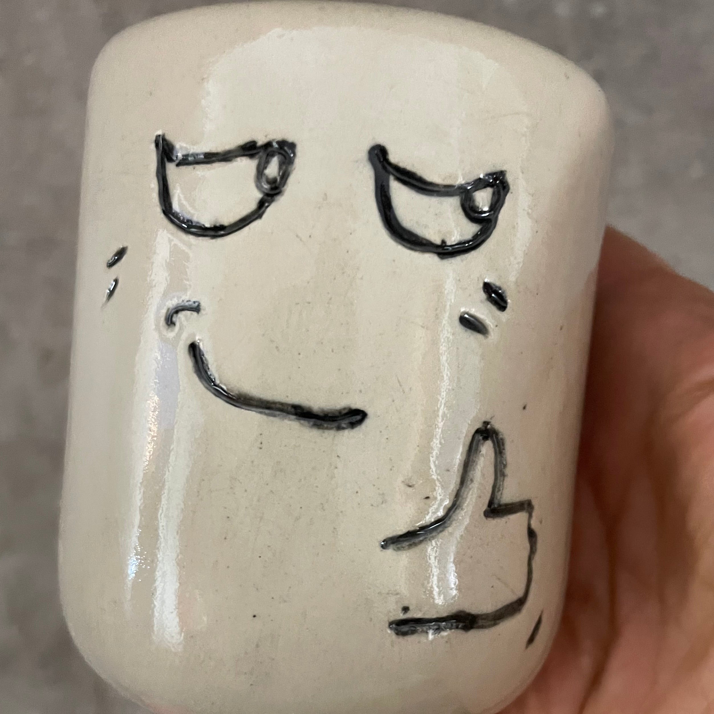 Set of two moody espresso mugs