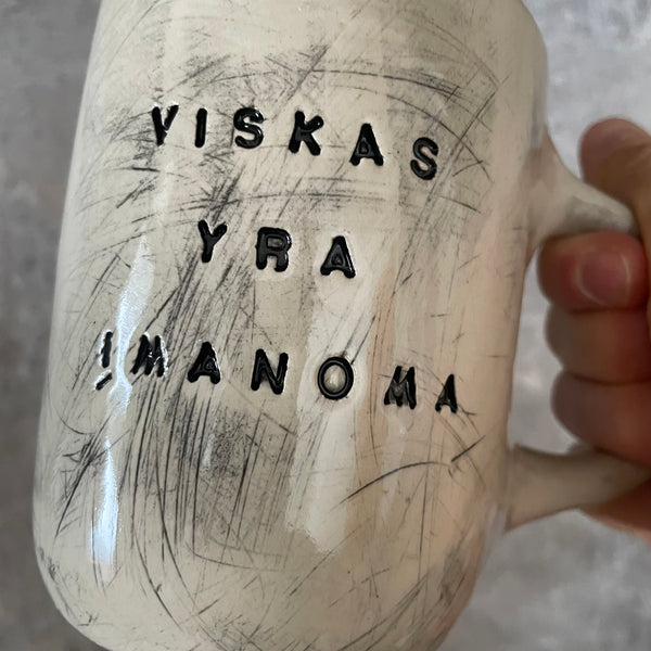 Handmade ceramic stoneware mug IT'S POSSIBLE