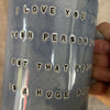 Handmade blue ceramic mug with funny text