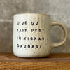 Speckled medium mug with words about hope