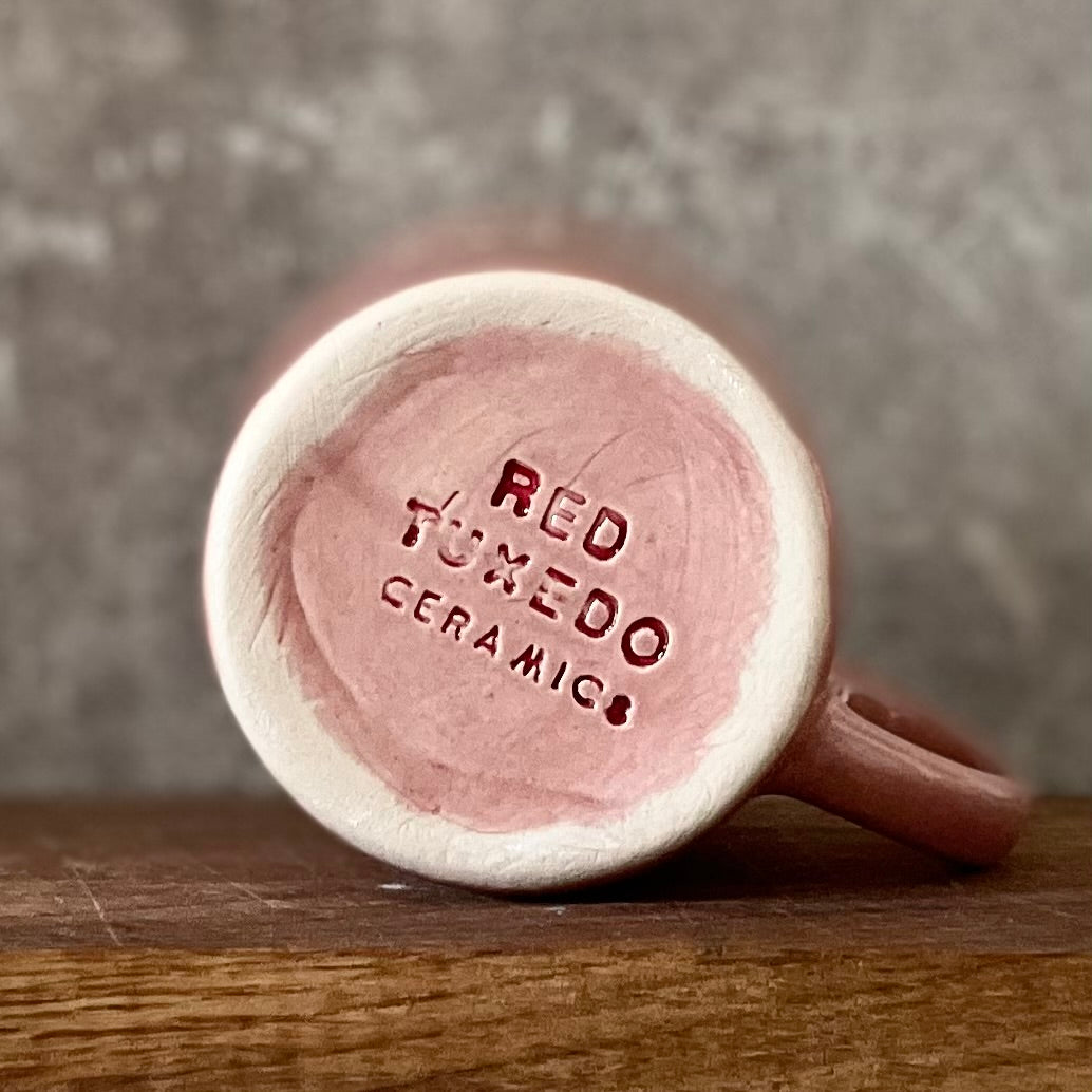 Pale pink mug with funny saying