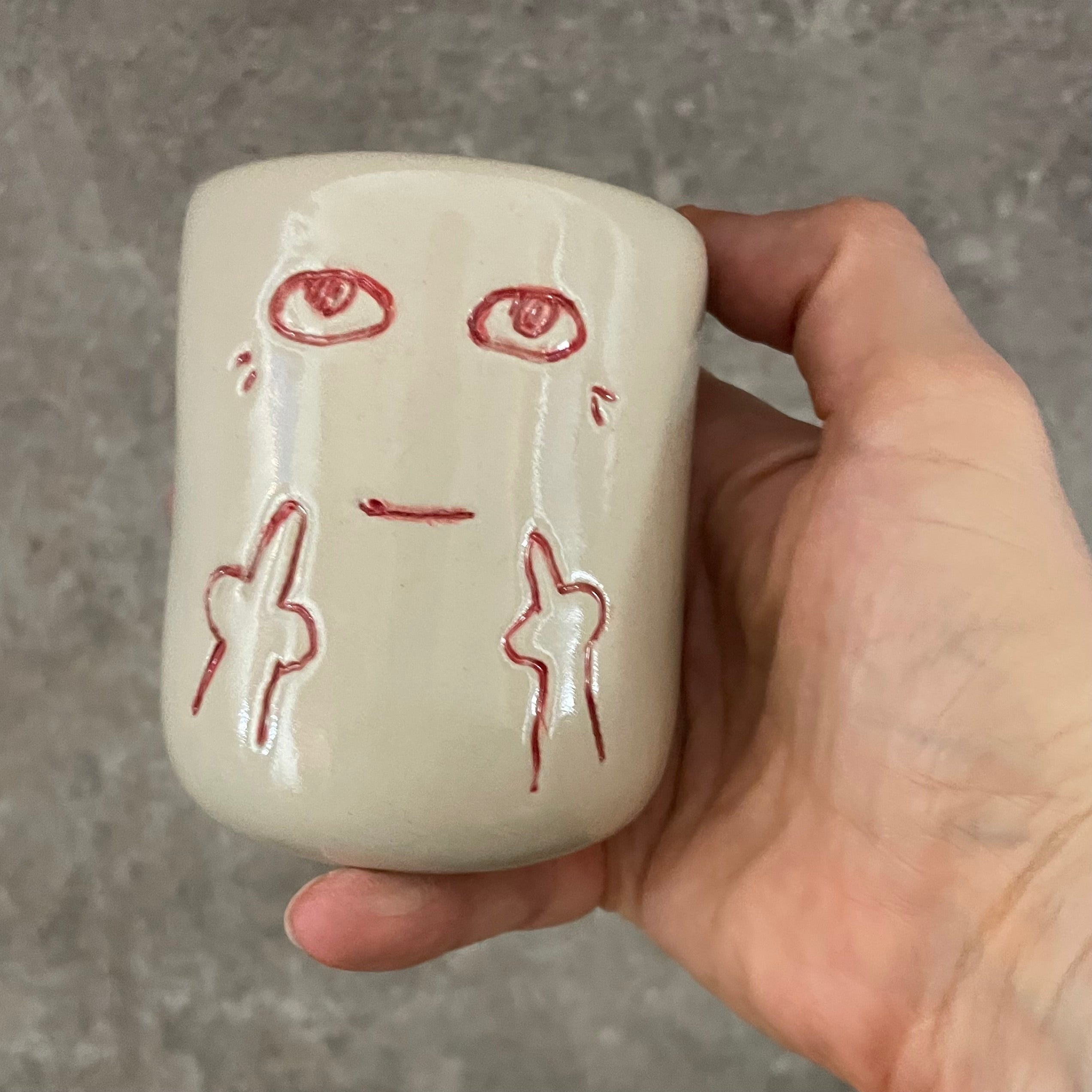 Set of two moody espresso mugs