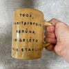 Big mug with funny phrase in Lithuanian