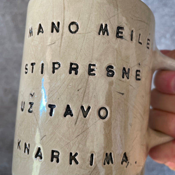 A pair of big ceramic mugs for work and home