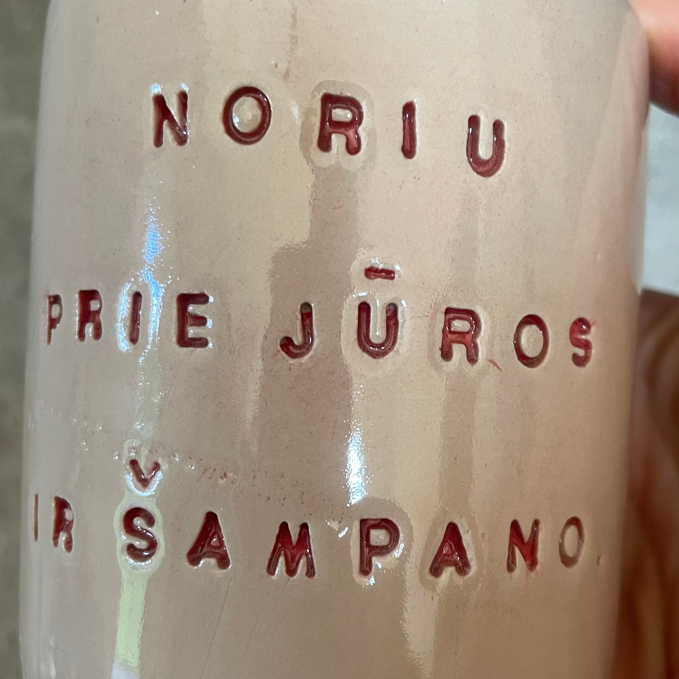 Pink mug NORIU ŠAMPANO