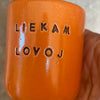 Orange mug LIEKAM LOVOJ 150 ml