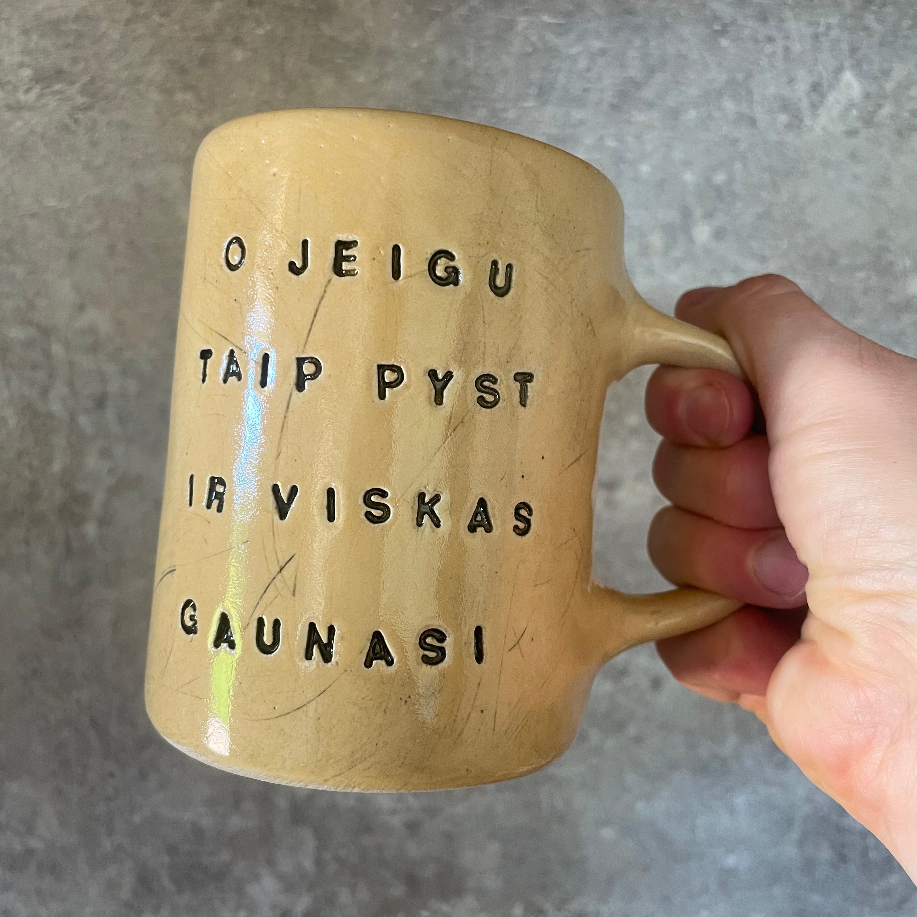 Yellow mug GAUNASI