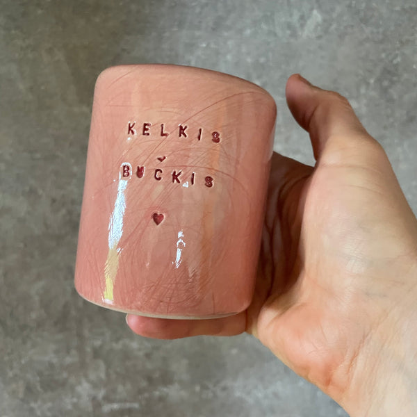 Pink mug Kelkis bučkis