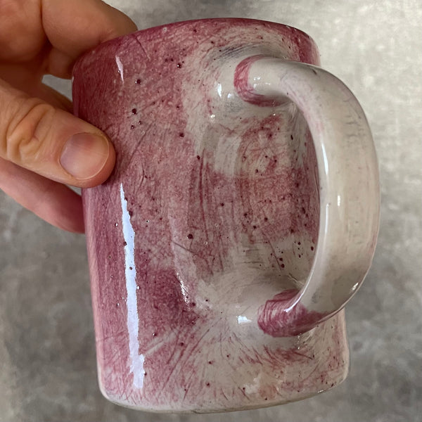 Very irregularly pink mug WARNING
