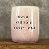Pale pink mug with saying in Spanish