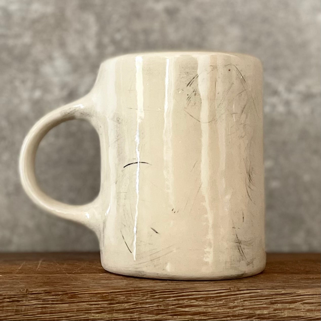 Handmade ceramic stoneware mug START NOW