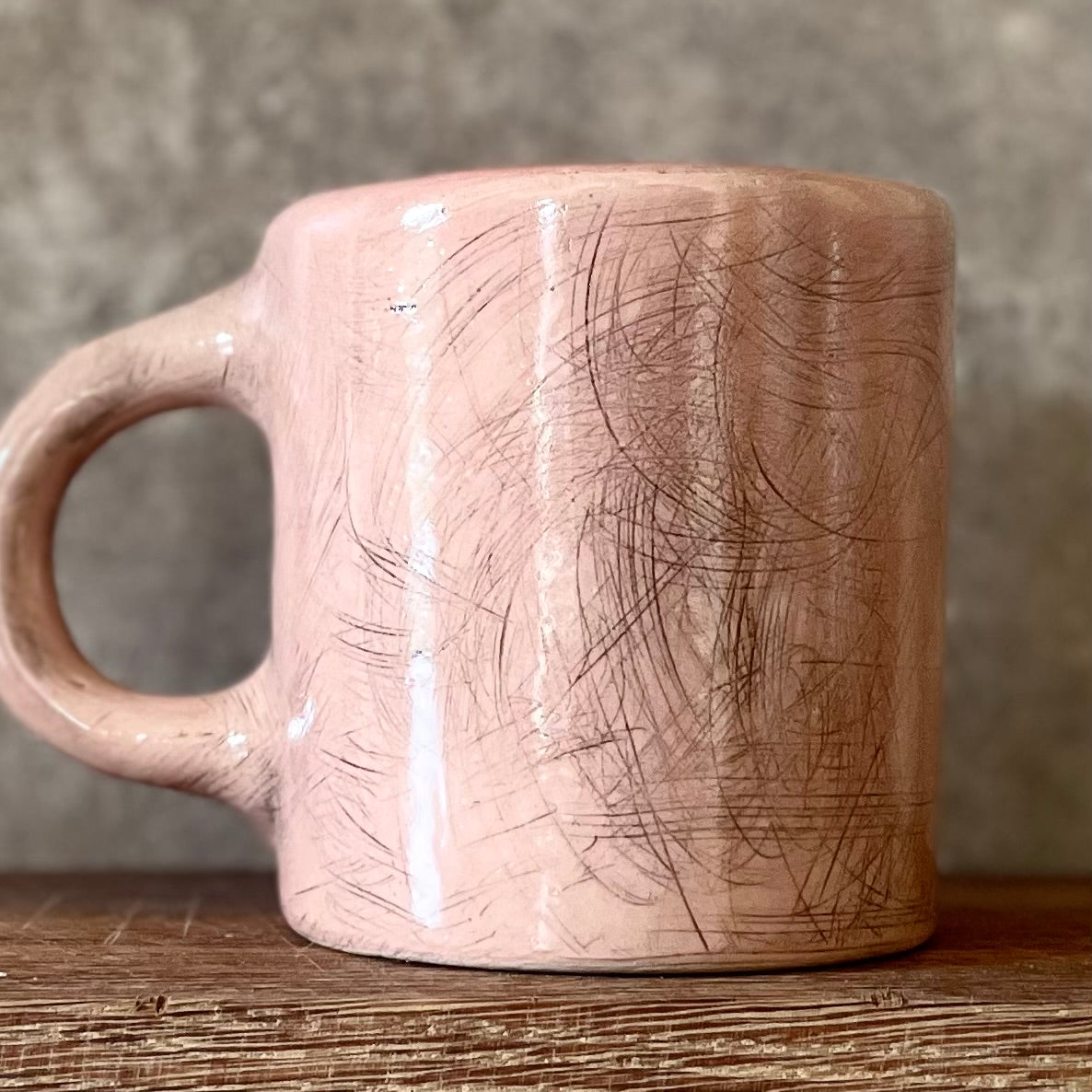 Ultra jumbo pink big mug with words about work
