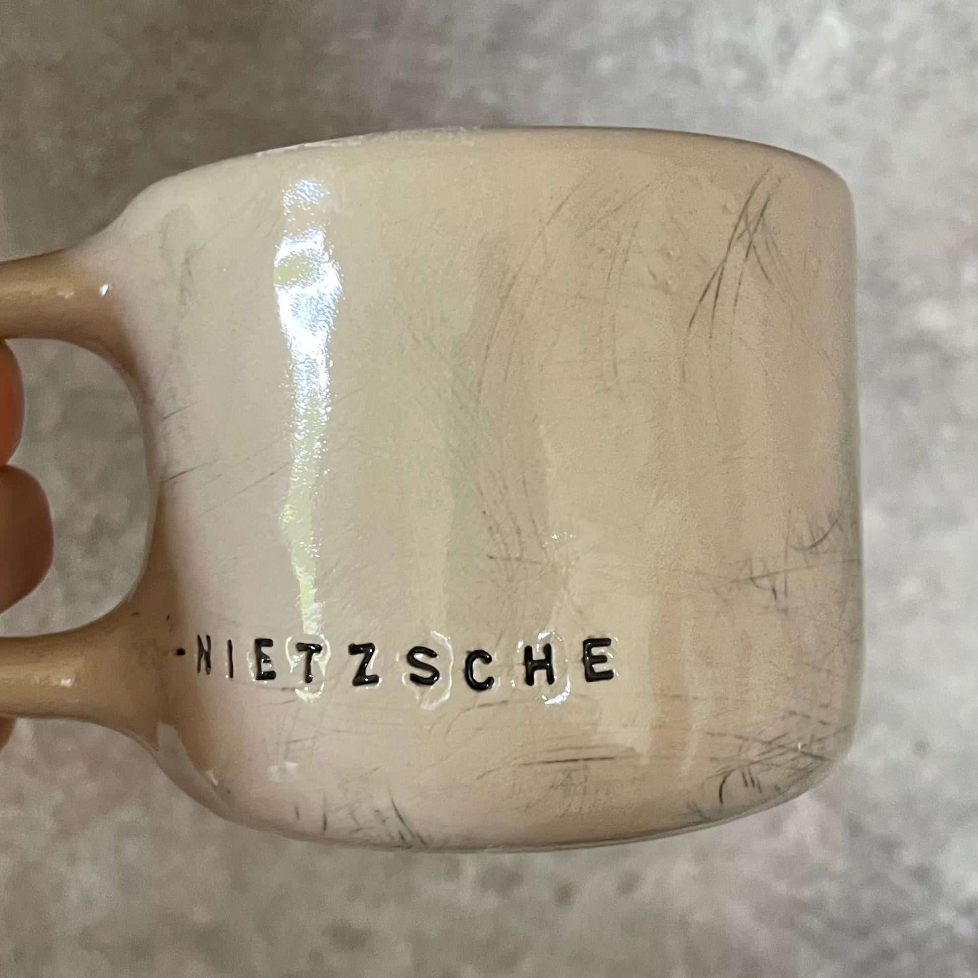 Mug with quote about music