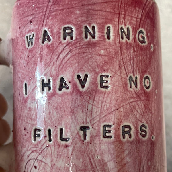 Very irregularly pink mug WARNING