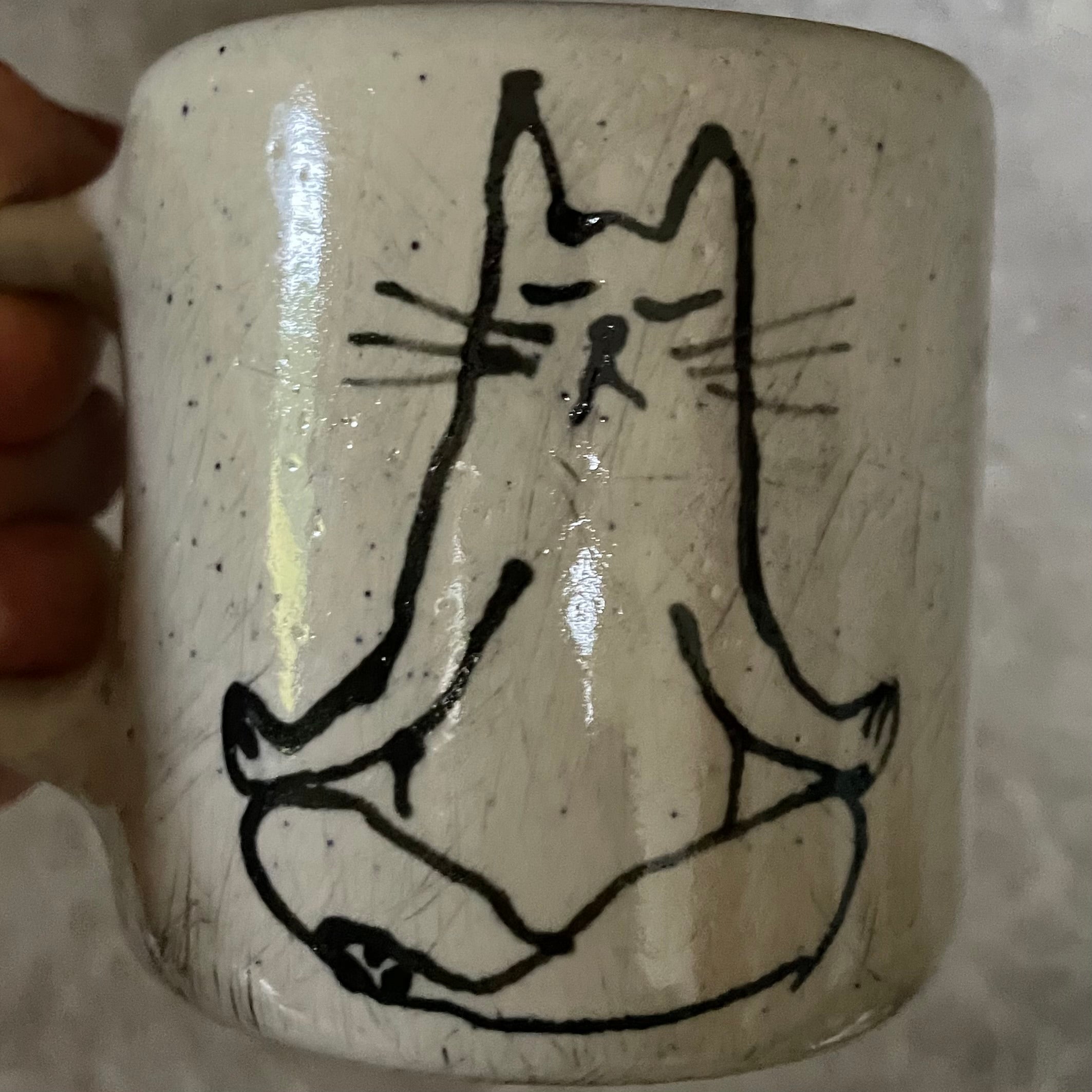Ceramic mug INNER PEACE with cat