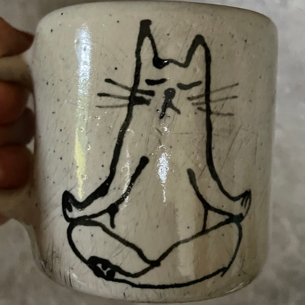 Ceramic mug INNER PEACE with cat
